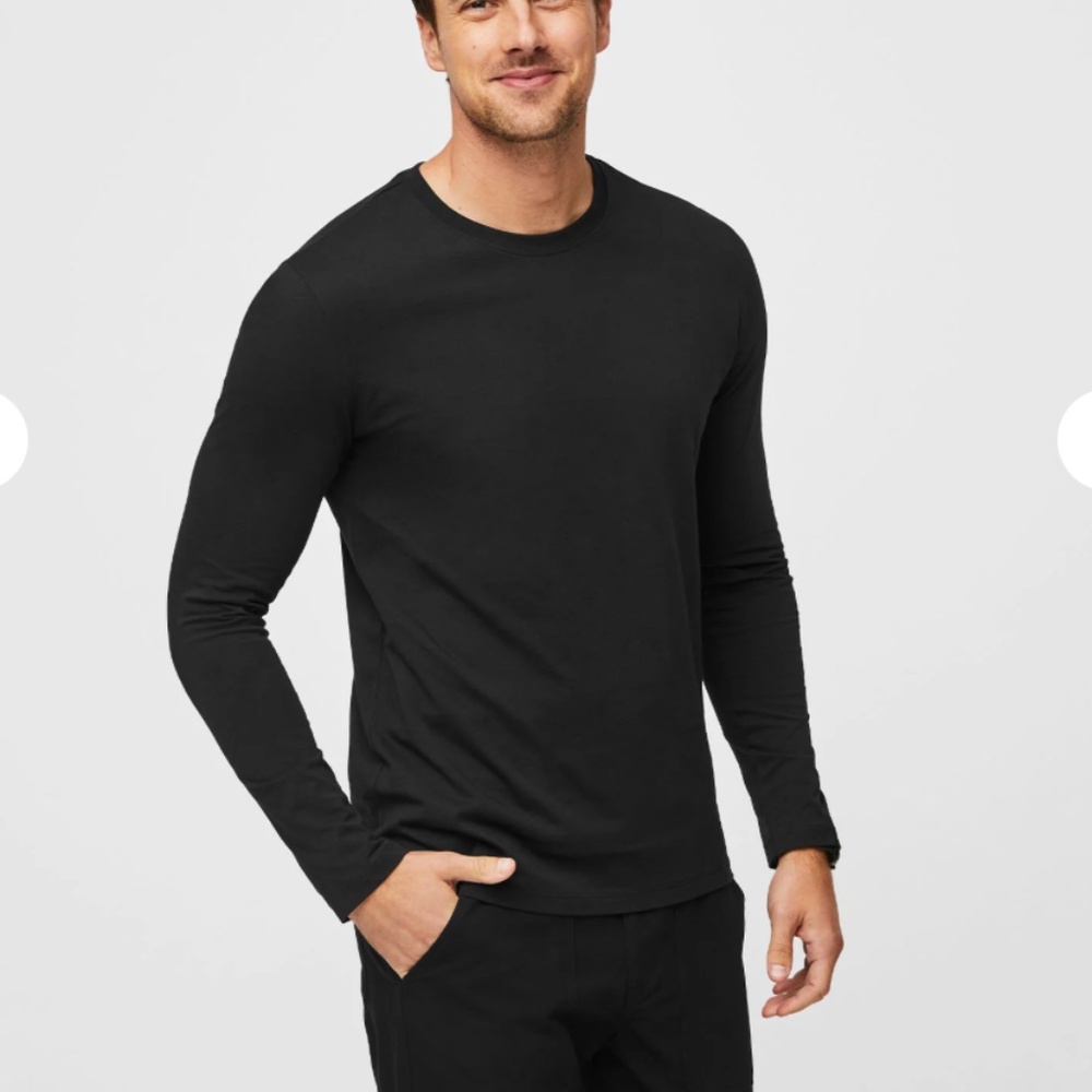 Men's Figs Supersoft Longsleeve Underscrub - Medium - Black